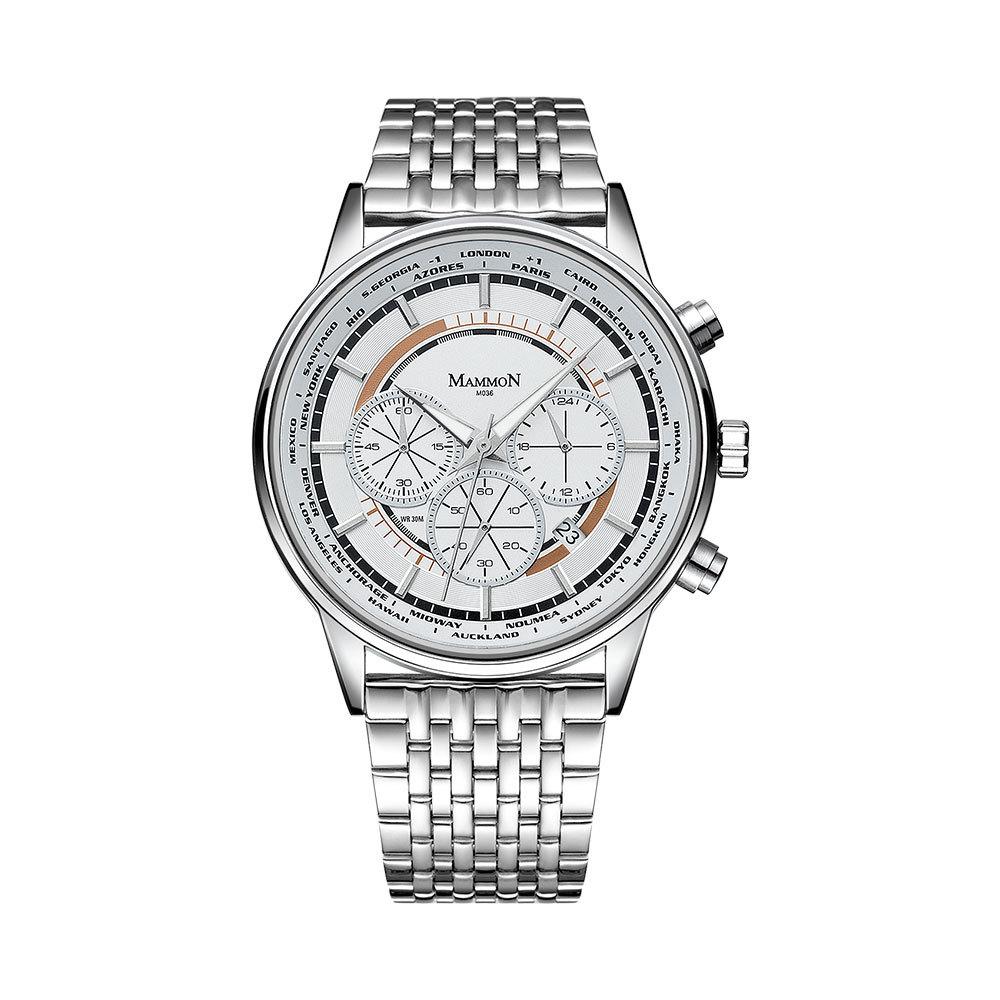 

Top Brand Steel Band Business Non-mechanical Watch Three-eye Six-pin Calendar Quartz Waterproof Fashion Men s Wristwatch