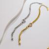 Gold And Silver Two-Color Cuban Chain, Love Diamond-Encrusted Bracelet, Multi-Layer Stacking Design, The Same Hip-Hop Style Jewelry For Men And Women
