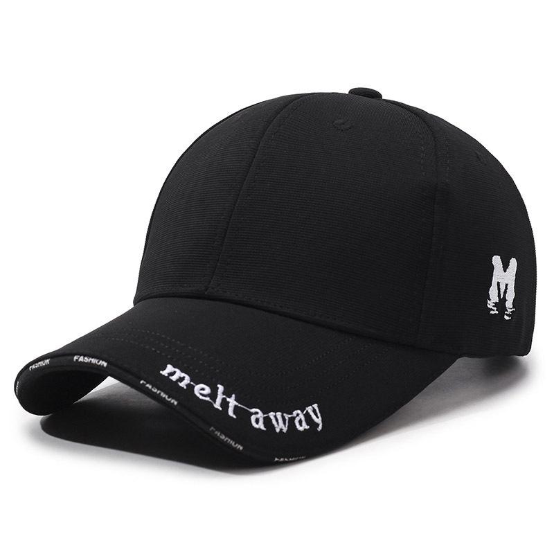 Baseball Hat Men'S Wide Brim Face Small Women'S Hard Top Embroidered Alphabet Cap Outdoor Sun Hat