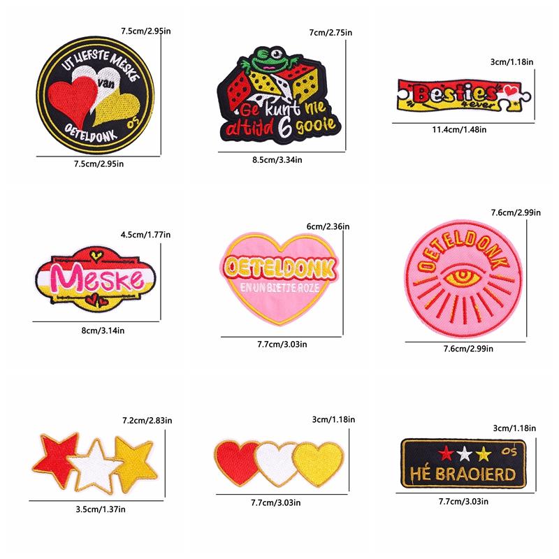 10pcs Wholesale Netherland Carnival Oeteldonk Emblem Patch Embroidered Patches For Clothes Iron On Patches For Clothing Sew 
