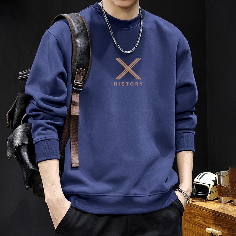 

Men s Korean Style Loose Fit Round Neck Hoodie - Trendy Autumn/Winter Pullover, Versatile High Street Casual Jacket 2XL (175-195 lbs)