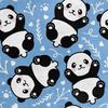 Royal Samt Stoff Polyester Zum Nähen - Motiv Panda 3