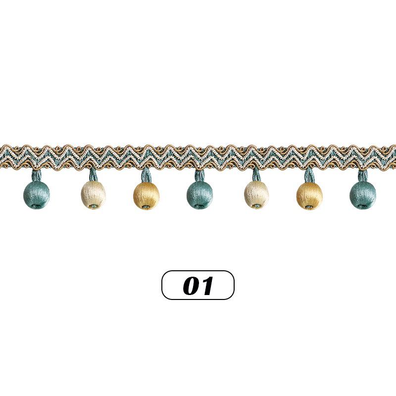1 Meter Curtain Lace Tassel Pom Pom Ball Fringe Upholstery Ribbon Trim For Diy Sewing Sofa Tablecloth Curtain Decor Accessories