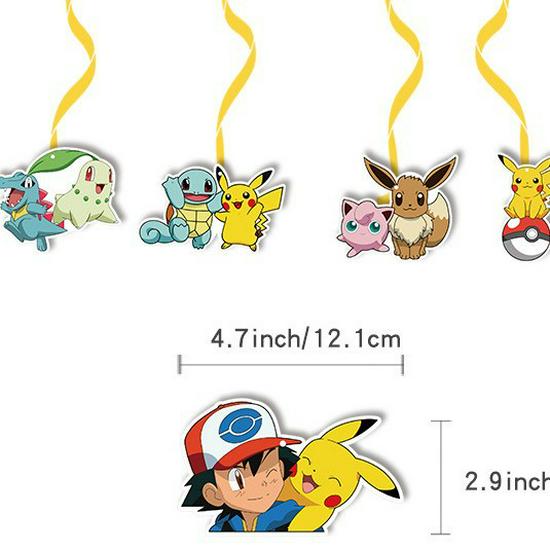 Pikachu Themed Kids Birthday Party Decor Set: Banner, Balloons & Bunting