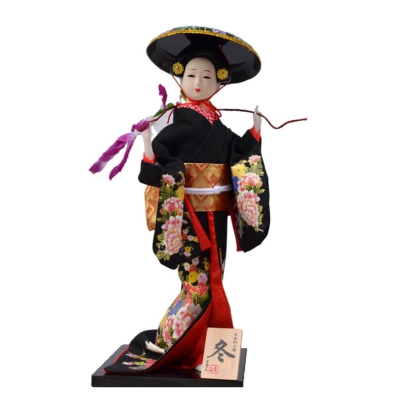 12Inch Japanese Kimono Toy Ornament for Restaurant and Home Decoration with Elegant Designing Optional