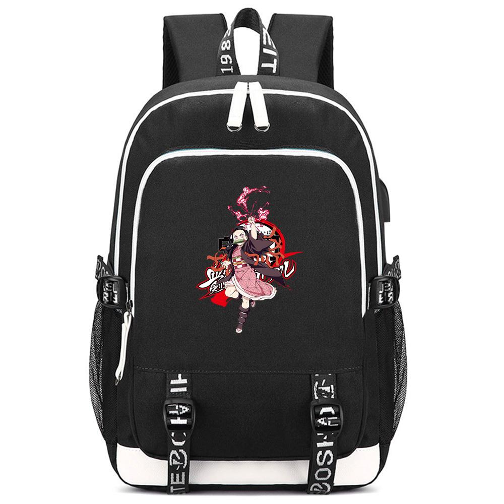 Süßer Cartoon Dämonentöter Aufdruck Rucksack Große Kapazität Schultasche Student Schultasche Outdoor Laptop Reisetasche Geschenk