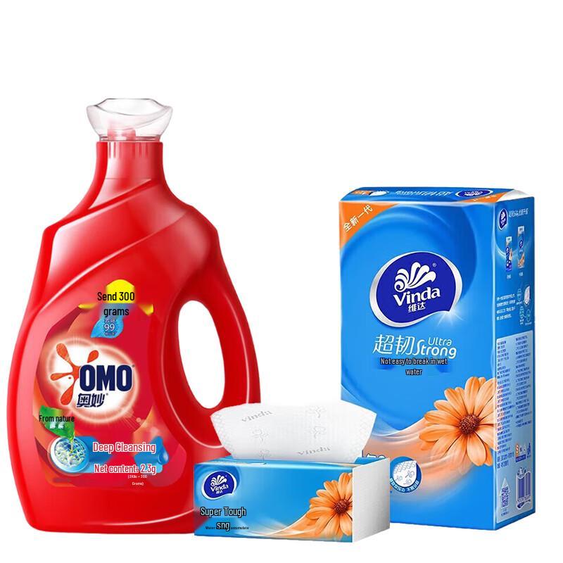 Omo Deep Clean Laundry Detergent & Tissues Bundle