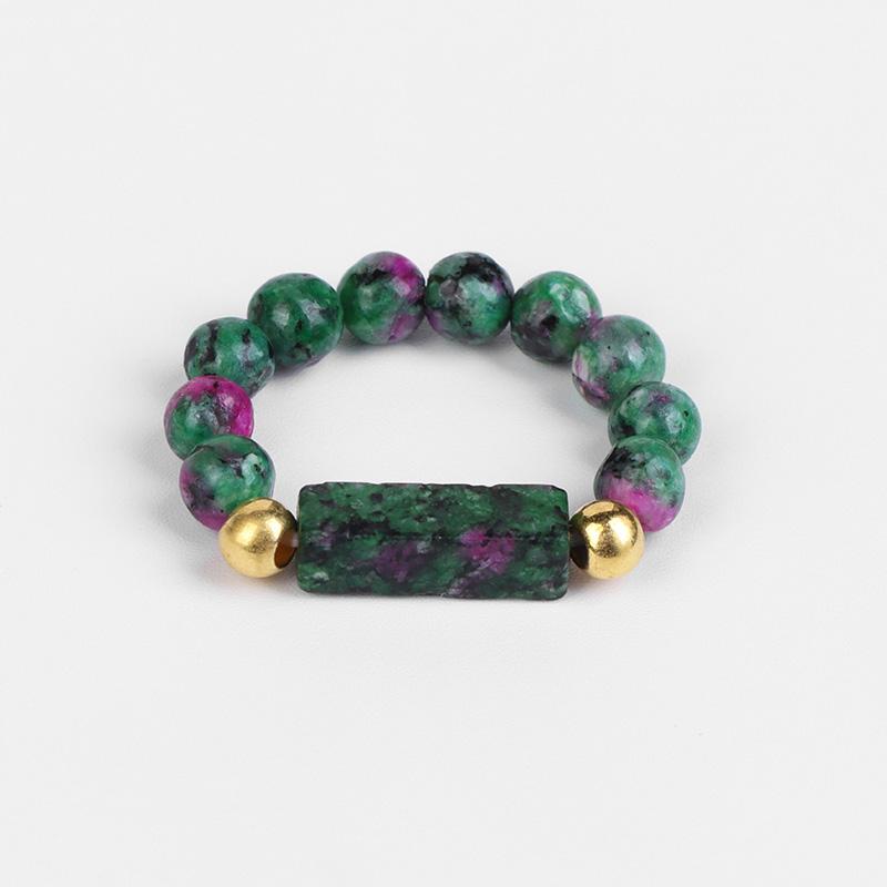 4mm Beads Rings For Women Men Trendy Cuboid Beaded Rings Chakra Healing Quartzs Finger Rings Handmade Hit Rings Jewelry Party