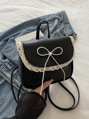 Trendy Women's Bow Lace Single-Shoulder Backpack for Summer 2025