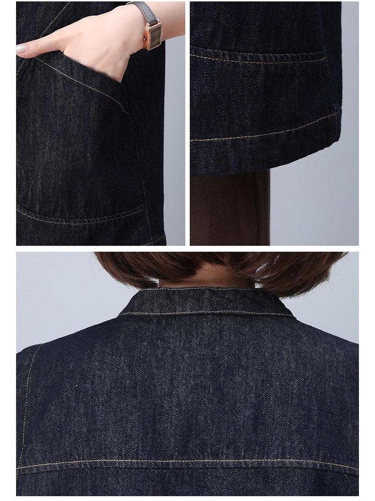 Women's Denim Vest - 2024 Early Autumn Layered Waistcoat, Trendy Spring & Autumn Style Outerwear.