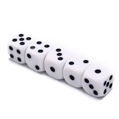 5 Teile/satz 16mm Trinken Würfel Weiß Runde Ecke Hexaeder Würfel Club Bar Party Tisch Spielen Spiele Würfel Set
