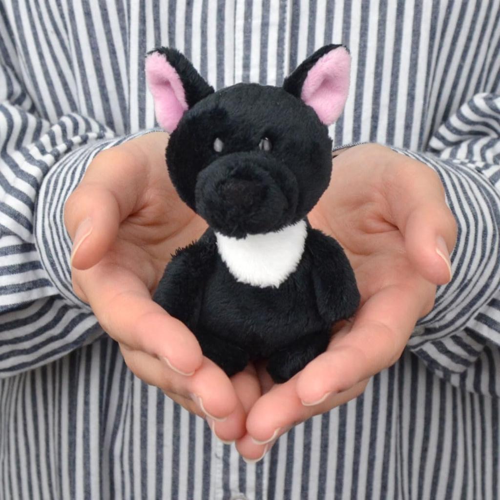 NICI Französische Bulldogge Schlüsselanhänger Schlüsselanhänger BB Girls Schwarz 3,9 Zoll (10 cm), Schwarz