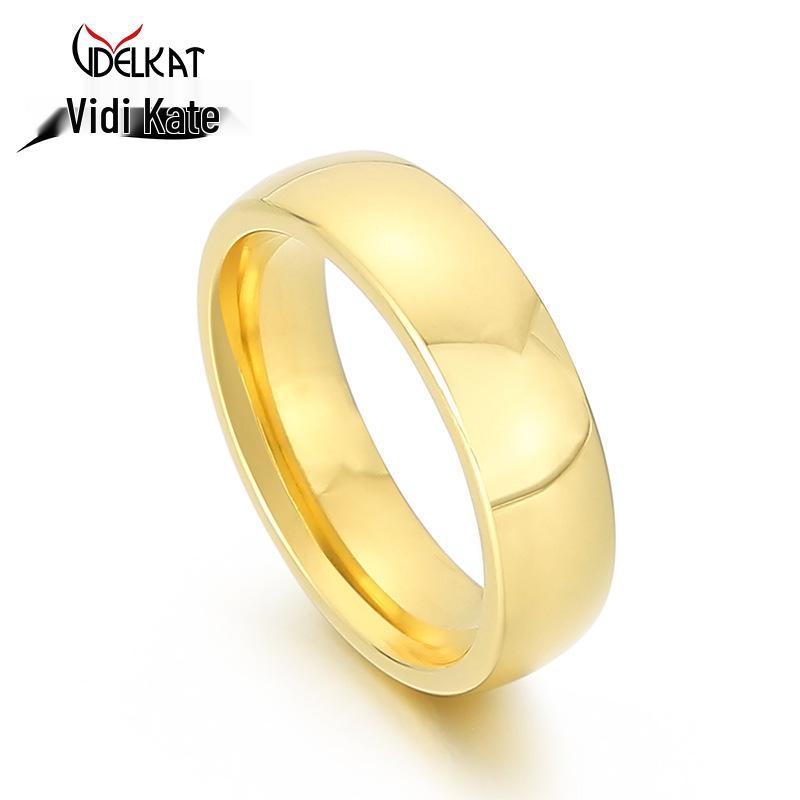 

Women s 6mm Cold Style Simple Titanium Stainless Steel Ring Jewelry Size 6