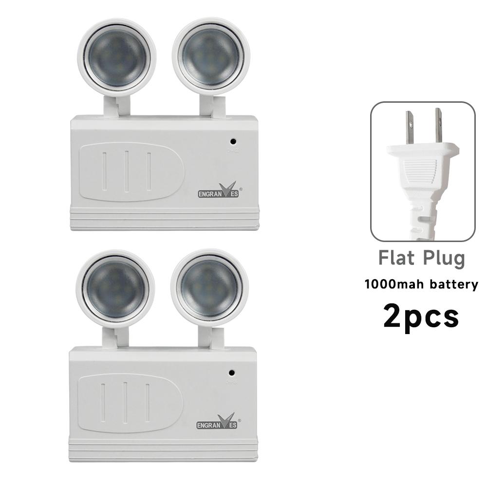 LED Emergency Lights Two Head Adjustable Commercial Emergency Lamp Fire Fighting Light Wall-mounted Rechargeable Exit Light
