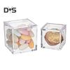 Priehľadné akrylové krabičky Malé štvorcové kockové nádoby s viečkom Plastový organizér na ukladanie sladkostí piluliek drobných šperkov