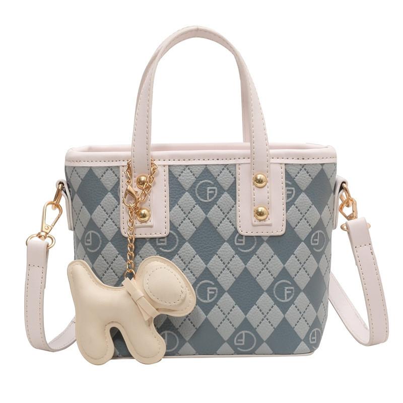 Style Small Pu Water Bucket Handbag With Stitch Detailing For Work And Casual