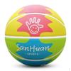 Pallone da Basket in Gomma a Tre Anelli per Bambini, Taglia 5, Alta Elasticità, Resistente all'Usura