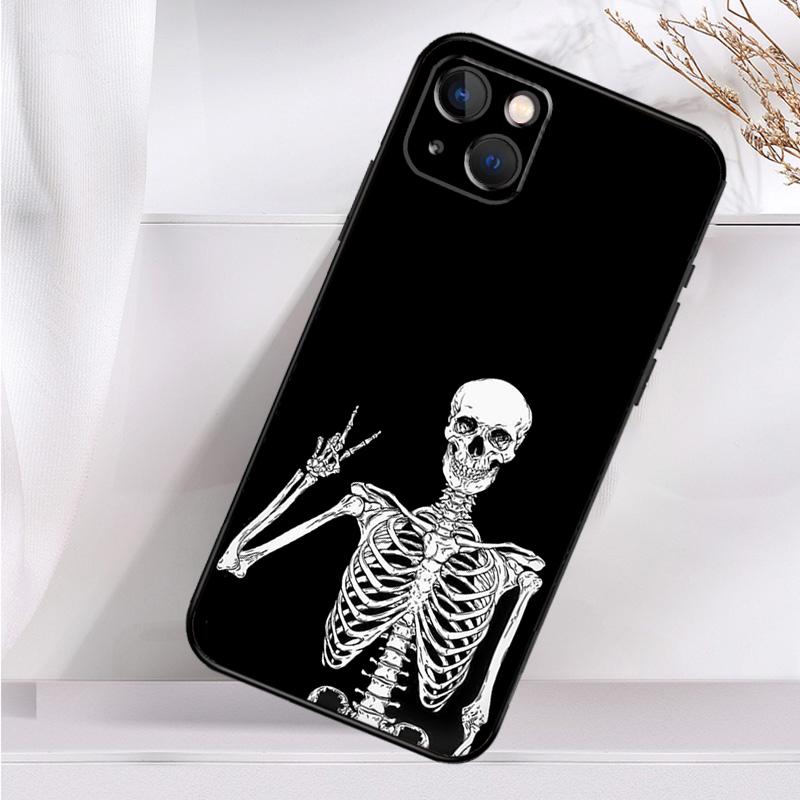 Aesthetics Skeleton Shockproof Case For iPhone 17 15 16 Pro Max 11 14 Plus 12 13 Mini 16e 17 Air Phone Cover