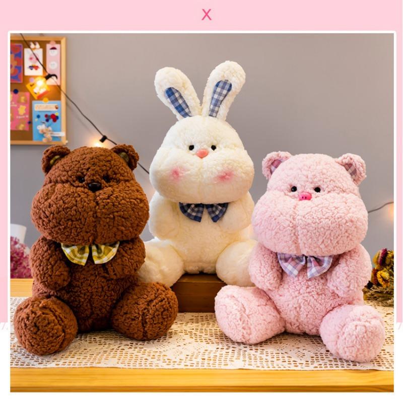 Cute Rabbit Pig Bear Plush Stuffed Doll Pillow For Birthday Gift
