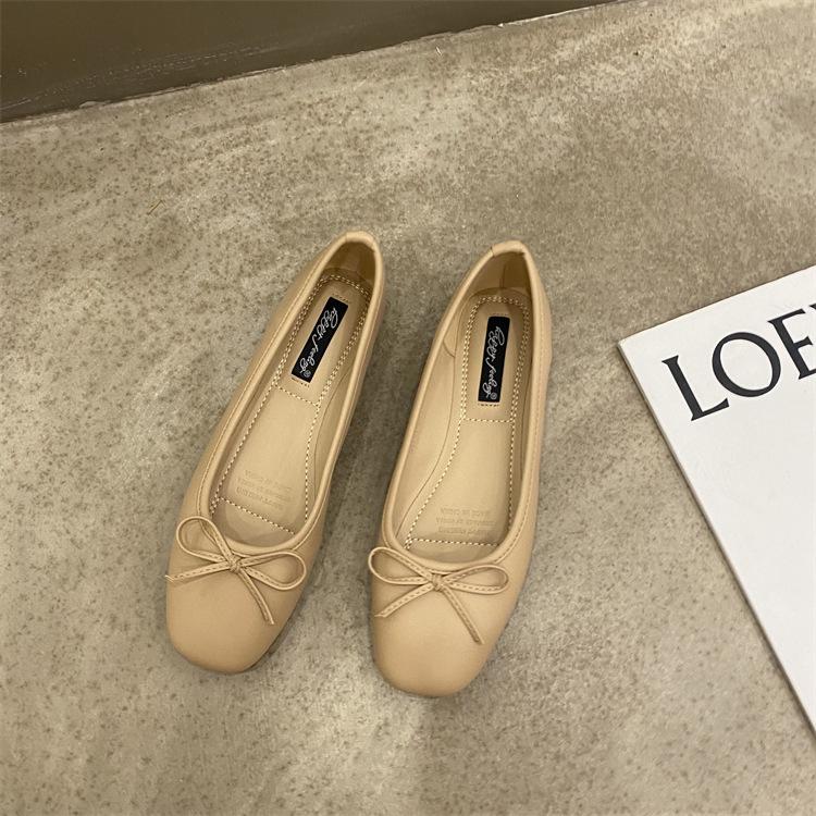 Flat Shoes Women Ballerinas Round Toe Bowtie Slip on Ballet Flats Lazy Loafers Moccasins Soft Comfort Ladies Casual Flats Shoes