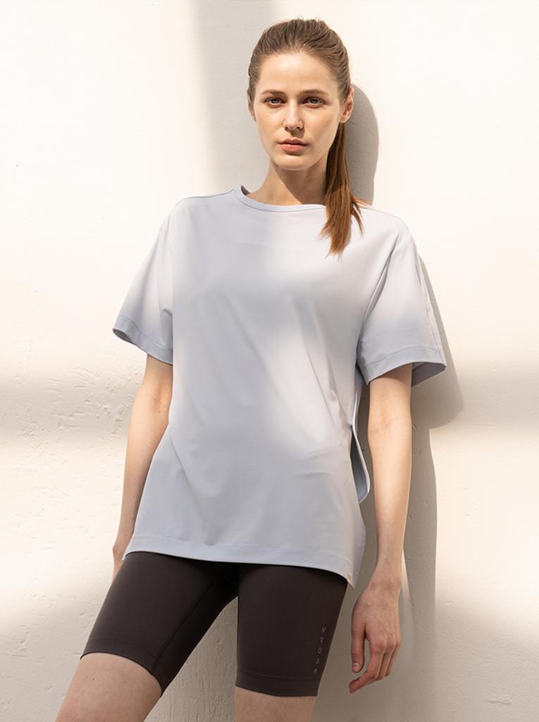 FORMATIVE Side Slit Short Sleeve Fmst403_Clearia Aqua