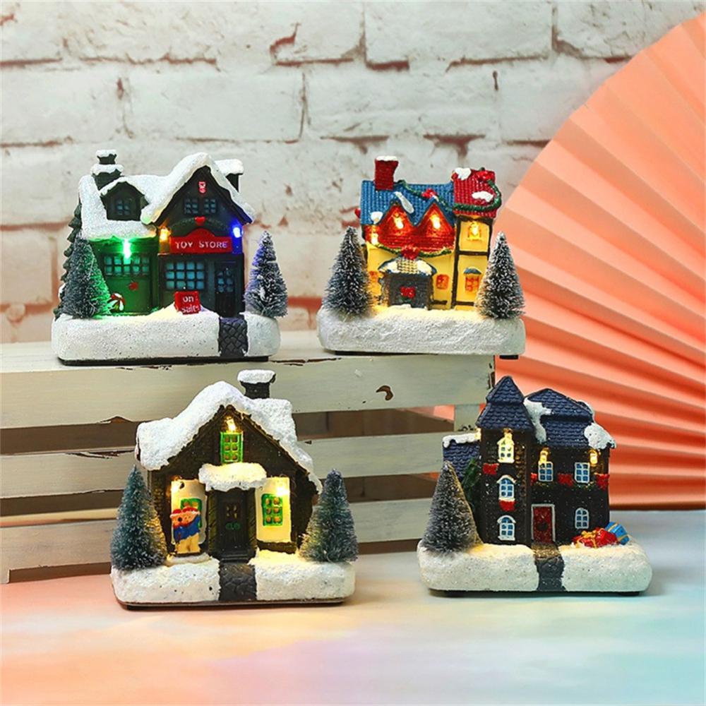 2024 cross border new Christmas decorations luminous music snow view House Christmas decorations Christmas gifts