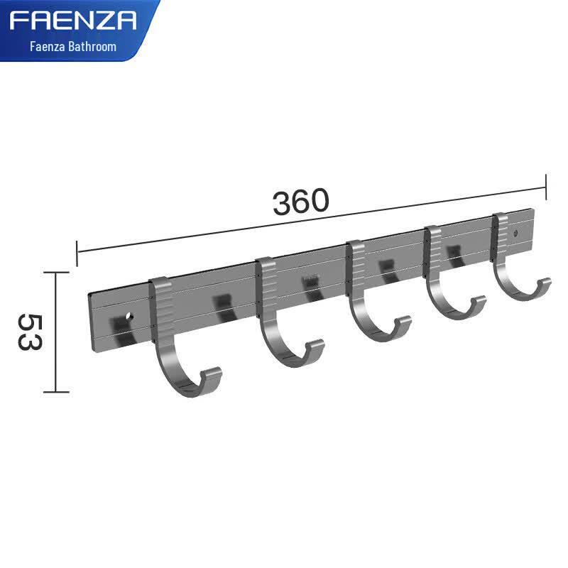 FAENZA Gunmetal Grey Space Aluminum Bathroom Accessories