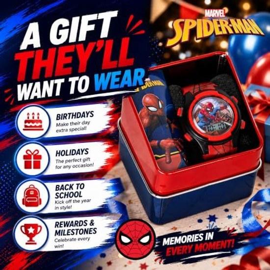 Kids Light Up Watch (Batman Despicable Minion Heist Paw Patrol Shopkins Spiderman) Spiderman Red
