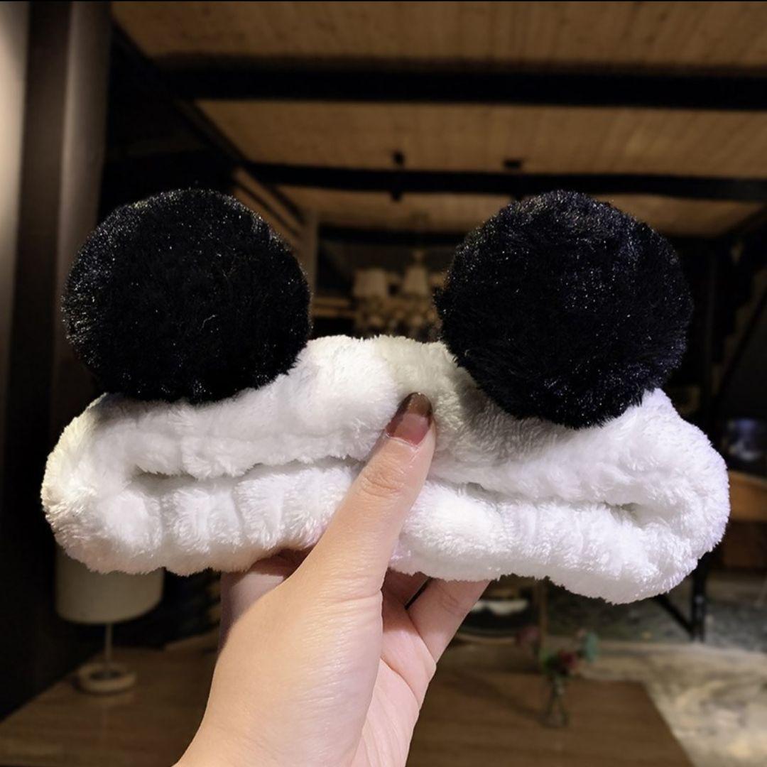 

Женская милая повязка на голову с кроличьими ушками и бантом для умывания лица, аксессуары для волос