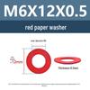 Yigu Red Mica Paper Washer Gasket M2-M20 Flat Washer