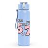1PC Soft Pink Sixty Seven Number Print 750ml Color Plastic Sports Water Bottle Leakproof Flip Straw Lid Suitable for Sports Office Home Use