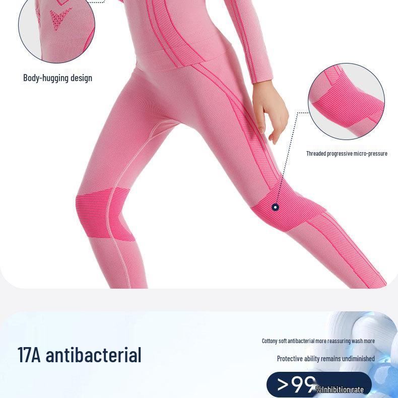 Kids' Quick-Dry Ski Base Layer: Warm, Moisture-Wicking Sports Suit for Boys & Girls