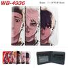 Blue Lock Anime Card Holder Colorful Print Short Wallet Folded Leather Purse 1pcs