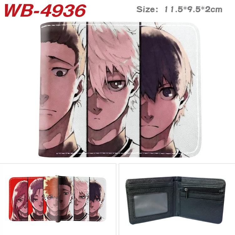 Blue Lock Anime Card Holder Colorful Print Short Wallet Folded Leather Purse 1pcs