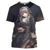Men's Summer Fashion Casual Loose Plus Size Pattern Printed Sports O Neck Short Sleeved 3D T-shirt Top