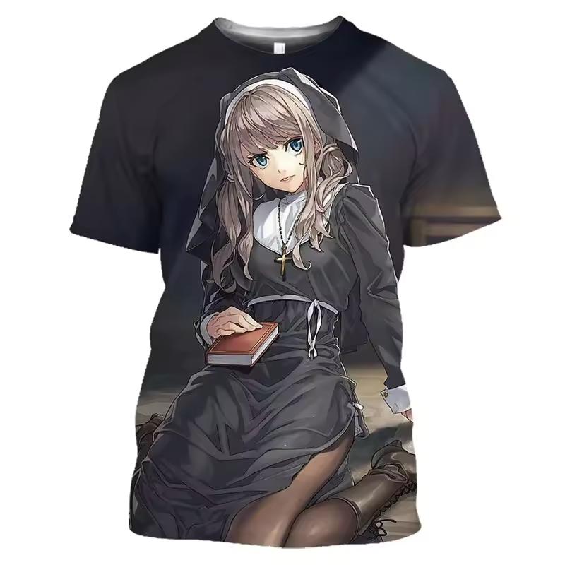 Men's Summer Fashion Casual Loose Plus Size Pattern Printed Sports O Neck Short Sleeved 3D T-shirt Top