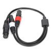 JORINDO JD6077 5‑Pin XLR Female to 3‑Pin Double XLR Female Cable Y Type Cable Splitter Line Audio Adapter