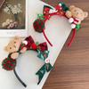 Weihnachtsbär Stirnband mit Schleife - Festliches Plüsch-Haaraccessoire für Frauen, Perfekt für Partys & Fotos. Leicht & Stilvoll!