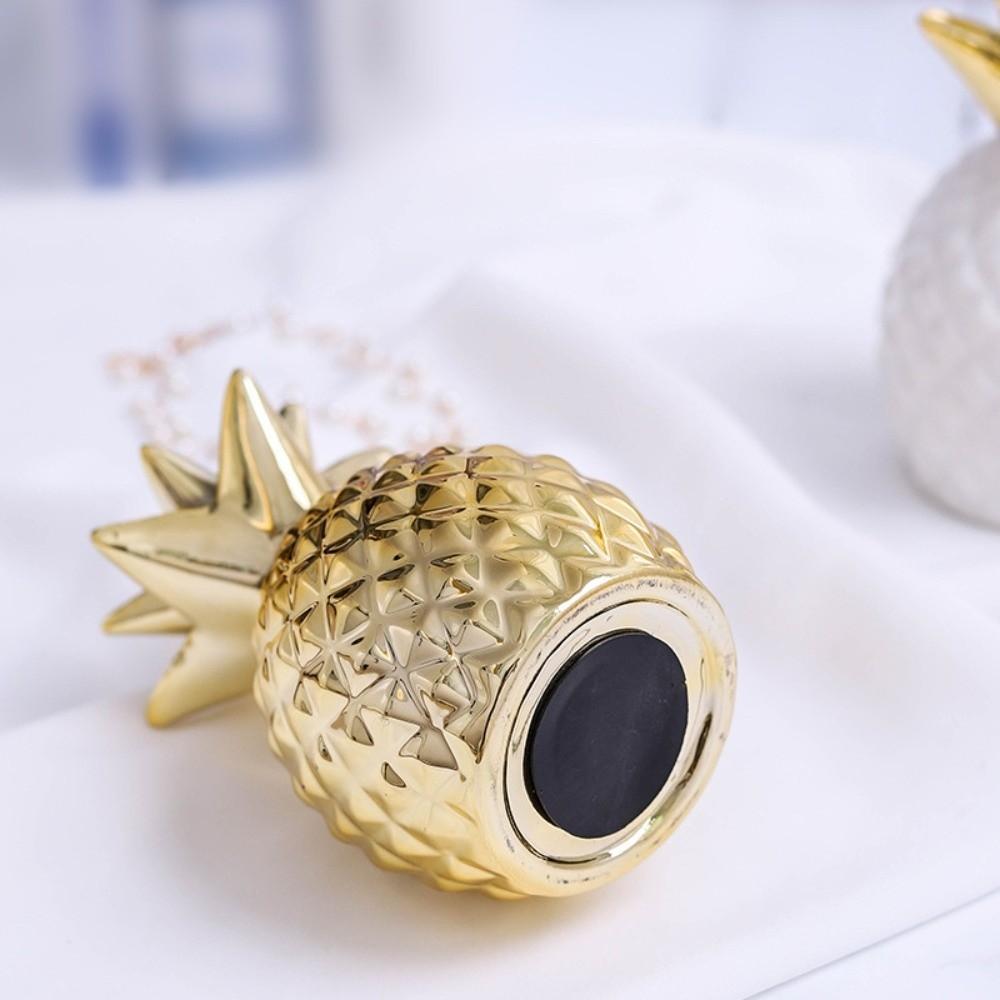 Ceramic Ceramic Pineapple Piggy Bank Gilding Nordic Style Savings Money Tank Golden Beans Container Home Ornaments Money Jar