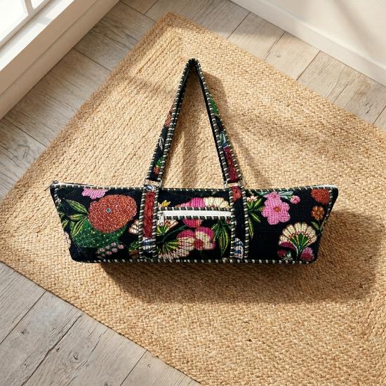 Yoga Bag usalover925 Multicolor Quilted Cotton Print Yoga 53