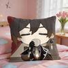Zhongli Cute Genshin Impact Cushion Cover Square Short Plush Pillow Case Living Room Sofa Home Decor Funda X