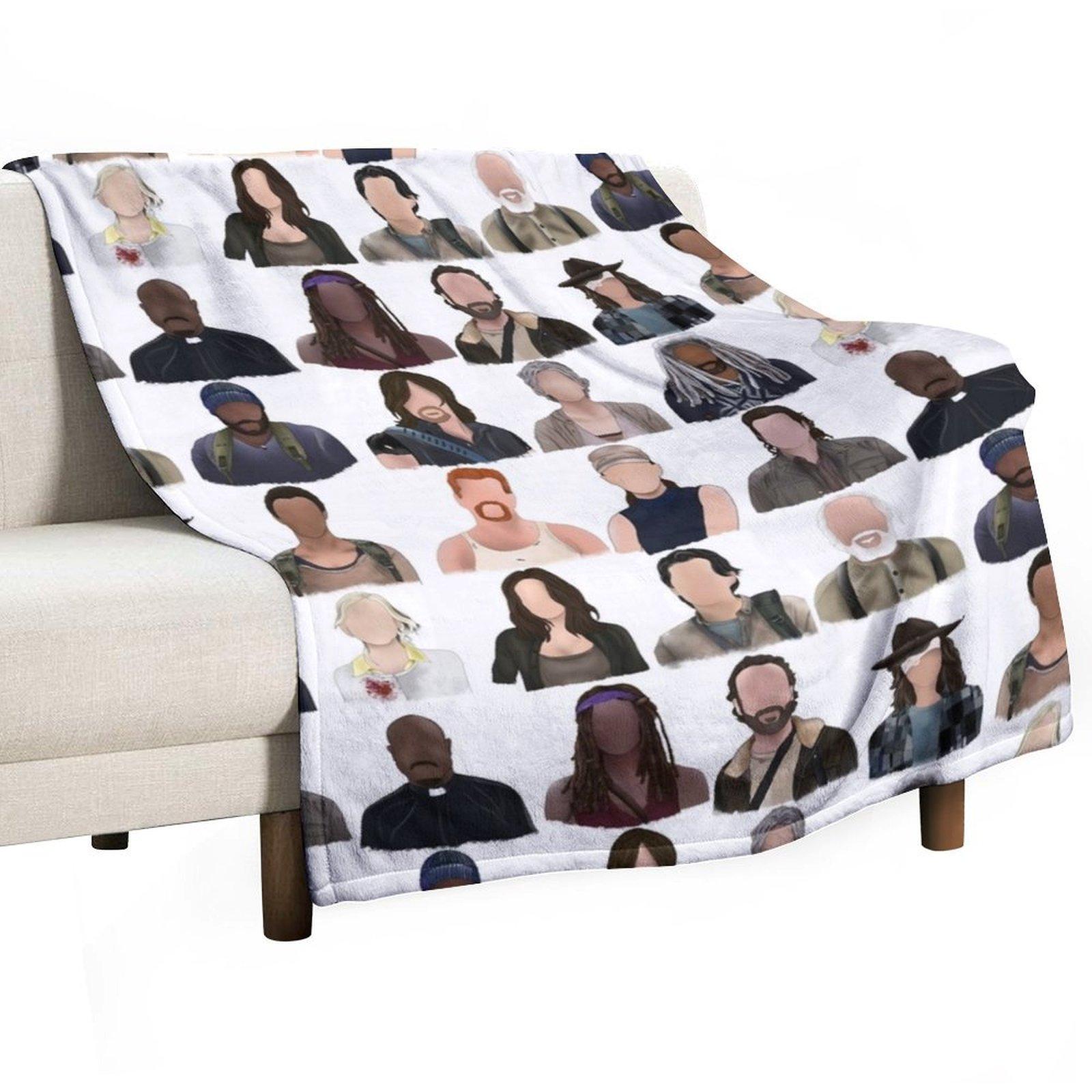 Zombie Cast Throw Blanket Designers anime Soft Plaid manga Blankets 30x40in