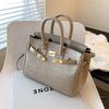 Hochwertige Tasche mit Krokodilleder-Muster für Damen, neu, trendy, modisch, tragbar, Kelly-Tasche, vielseitige Umhängetasche, große Tasche