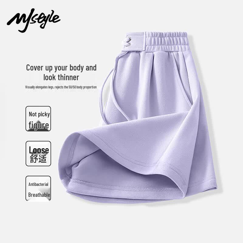

MJ STYLE Women s Pleated Hem Casual Shorts S