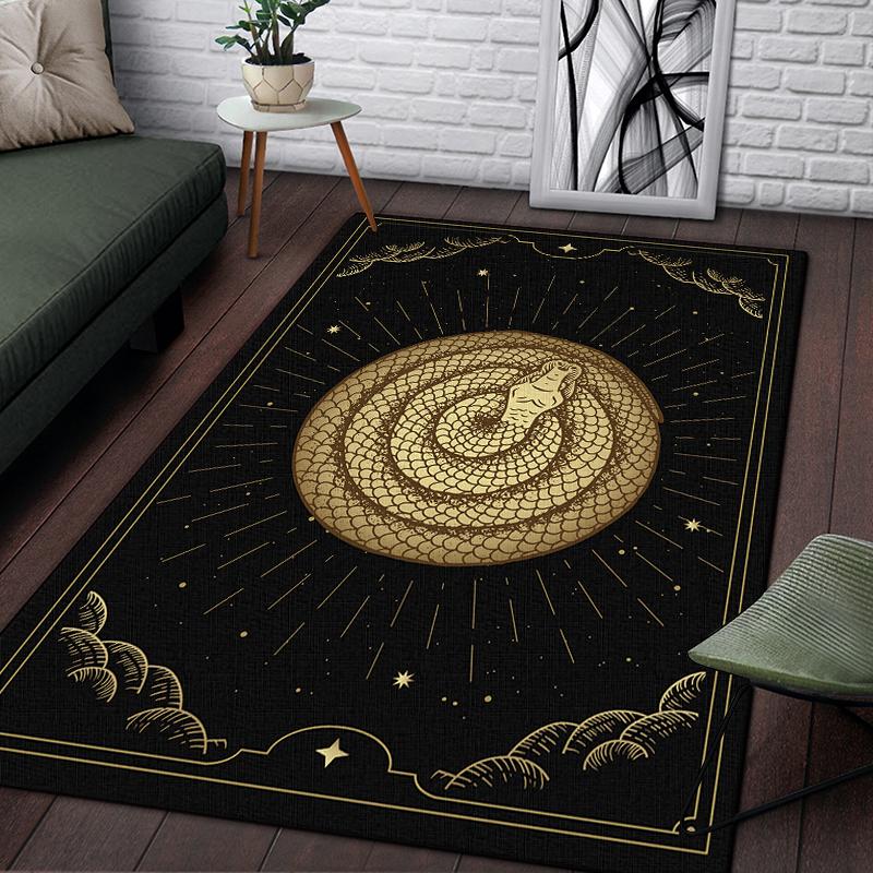 Scale of Justice Magic Astrology Esoteric Pattern Decorative Square Rug Modern Living Room Floor Matte Bedroom Carpet Poster Mat
