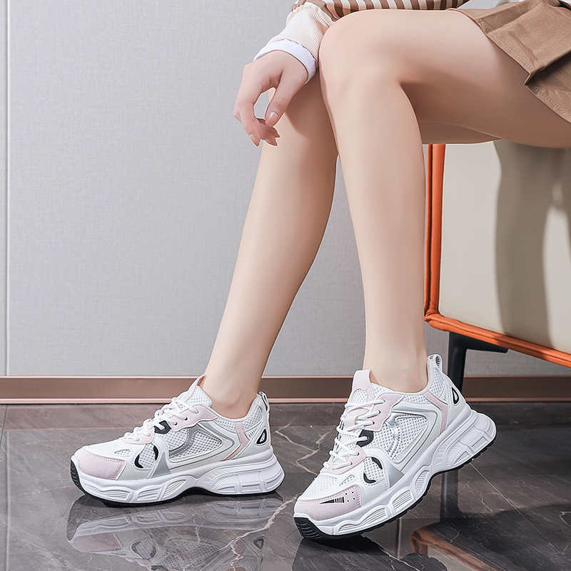 Fashion Mesh Thick Bottom Womens Footwear Walking Colorful Sneakers Women Mother's Shoes Sport All Brand Tenia Sapatenis Tens