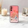 Cute R-Rabbit P-Peter-RP Phone Case Black Silicone Soft For Samsung S25,S24,S21,S22,S23,S30,Ultra,S20,Plus,Fe,Lite