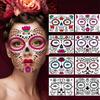 Mexico Halloween Large Mouth Face Tattoo Stickers Holiday Temporary Spookys Horror Mouth Spookys  Look Stickers for Cosplay Part