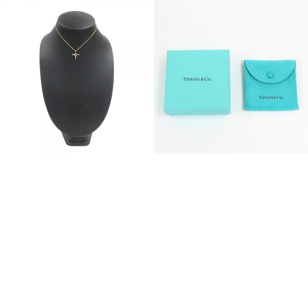 Used TIFFANY&Co. Necklace Infinity cross K18 yellow gold 4.6g Yellow Gold