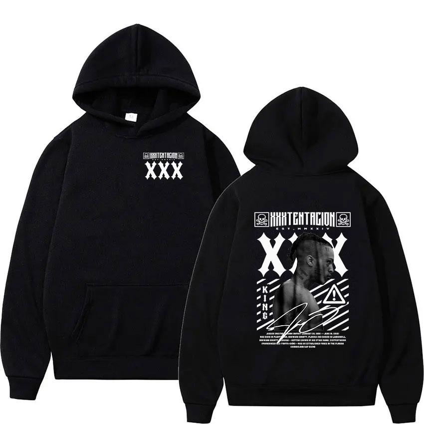 Rapper Xxxtentacion Album  Hoodie Men'S Gothic Punk Hip Hop Pullover Sweatshirt Retro Oversized Fleece Hooded Streetwear